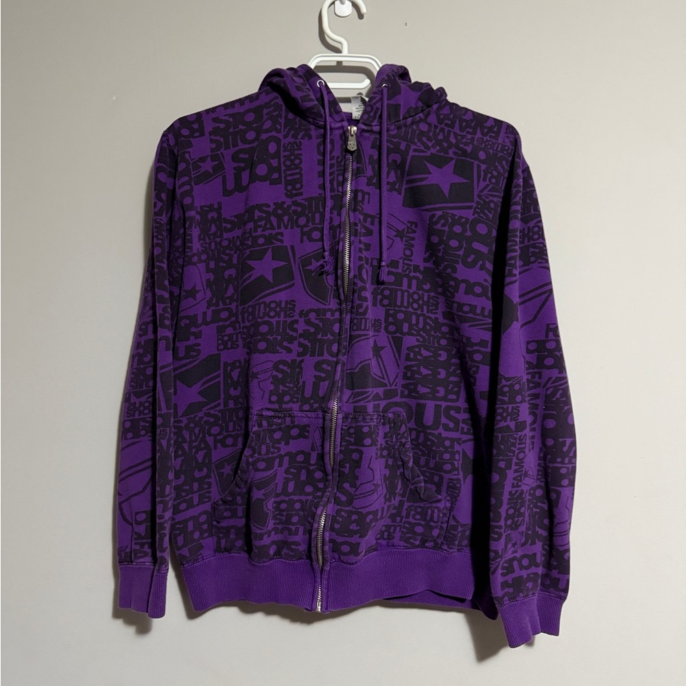 Famous Stars & Straps Purple Graphic Hoodie
